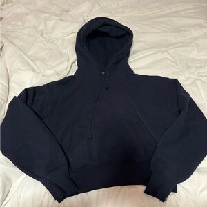 Aritzia navy Cropped Hoodie Sweater